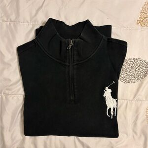 Ralph Lauren Black 1/4 Zip Sweatshirt and Pants Bundle